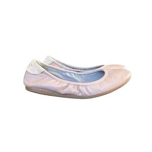 Cole Haan StudioGrand Ballet Flats Pink Leather Grand.OS Slip On Shoes Womens 7B